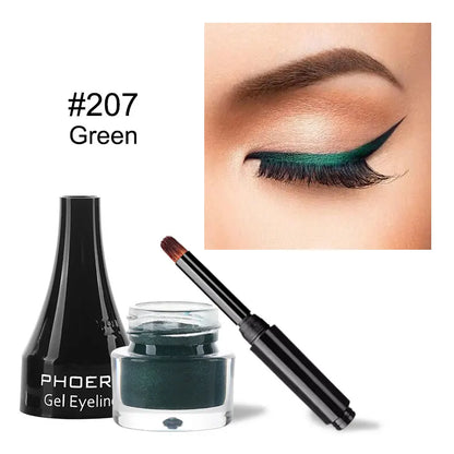 10Colors Eyeliner Gel Quick Dry Lasting Eye Liner Cream With Brush Eyes Makeup Waterproof