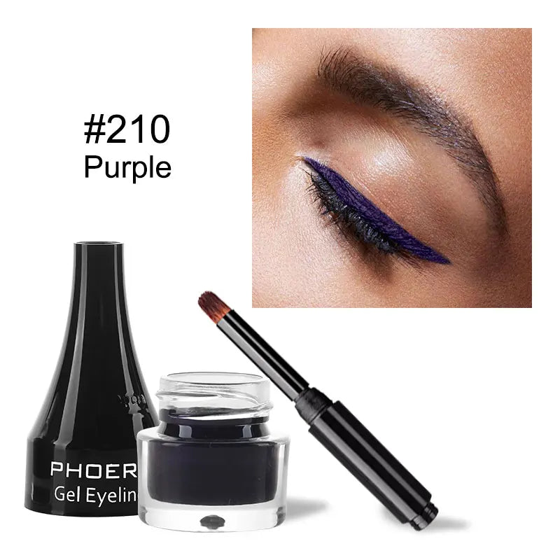 10Colors Eyeliner Gel Quick Dry Lasting Eye Liner Cream With Brush Eyes Makeup Waterproof