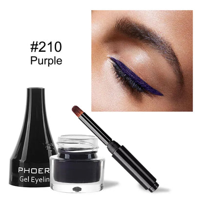 10Colors Eyeliner Gel Quick Dry Lasting Eye Liner Cream With Brush Eyes Makeup Waterproof