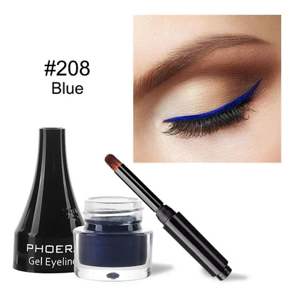 10Colors Eyeliner Gel Quick Dry Lasting Eye Liner Cream With Brush Eyes Makeup Waterproof
