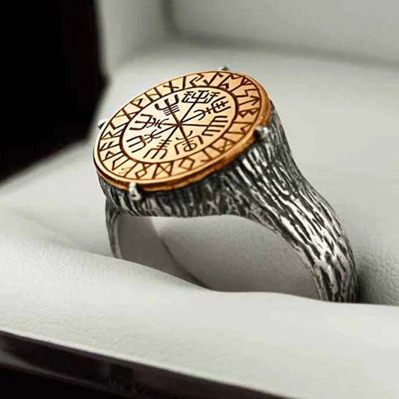 Gold Viking Ring Luxury Personality Fashion Lucky Anel for Men Gift Jewelry