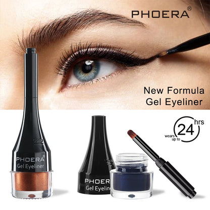 10Colors Eyeliner Gel Quick Dry Lasting Eye Liner Cream With Brush Eyes Makeup Waterproof