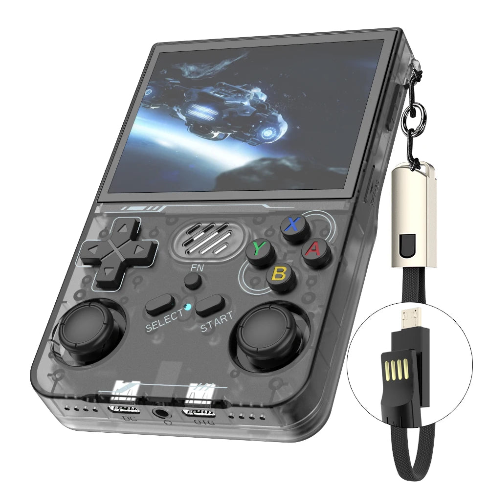 R36XX Retro Handheld Game Console with 3.5" IPS Screen 640*480 Resolution 3000mAh Rechargeable Battery and Fast Charging