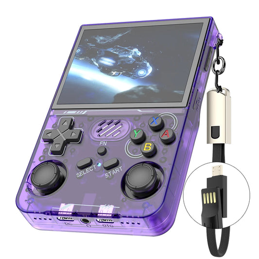 R36XX Retro Handheld Game Console with 3.5" IPS Screen 640*480 Resolution 3000mAh Rechargeable Battery and Fast Charging