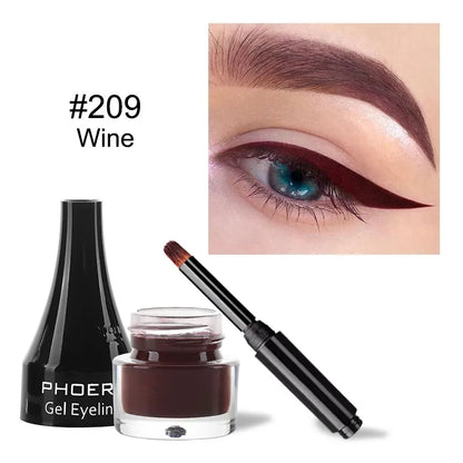 10Colors Eyeliner Gel Quick Dry Lasting Eye Liner Cream With Brush Eyes Makeup Waterproof