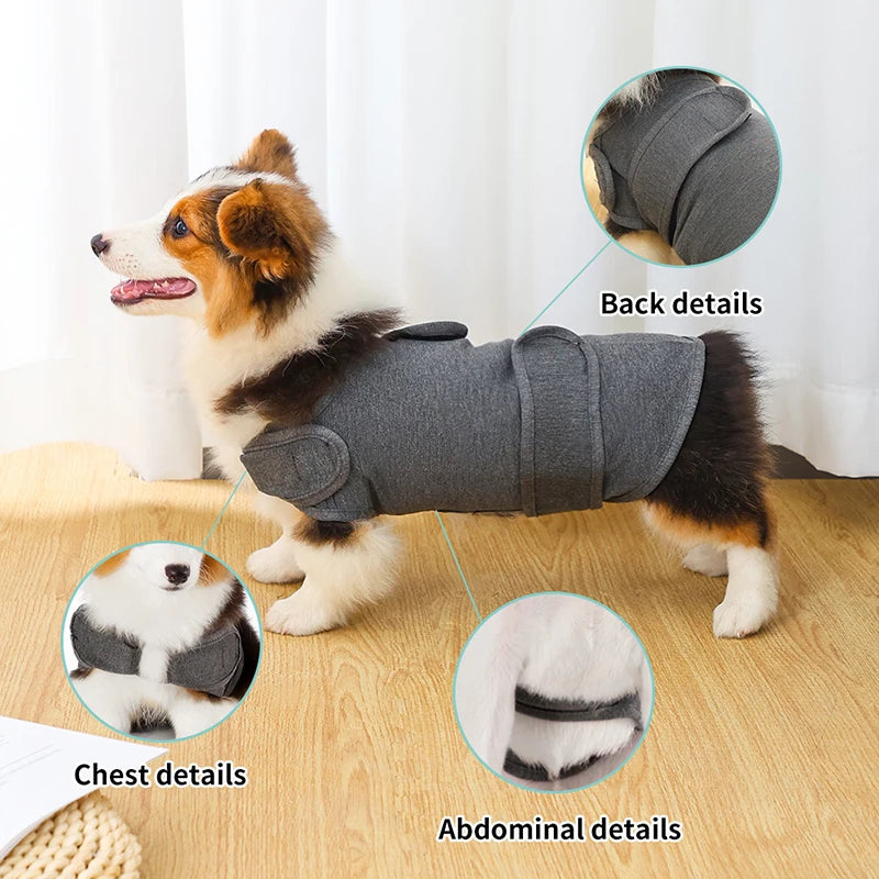 Dog Anxiety Vest Breathable Dog Stress Relieving Dog Lightning Protection Jacket for Anti Anxiety Vest Keeps Pets Calm