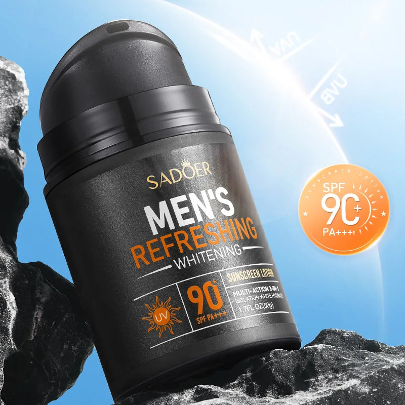Men's Sunscreen for Face Neck Body Solar Blocker for Men Protector Solar UV Protection