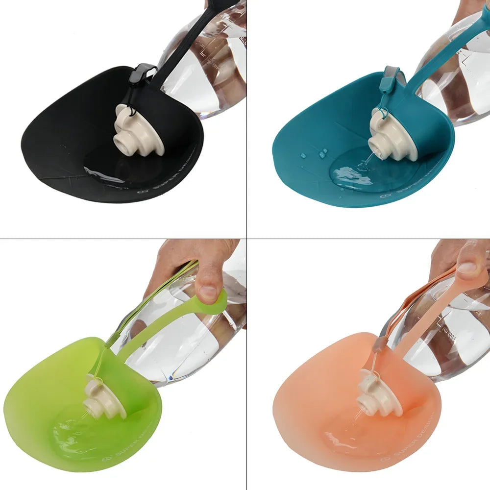 OUZEY 580ml Dog Water Bottle Outdoor Dog Walking Portable Foldable Drinking Bowls For Small Medium Dogs Pet Suppliws