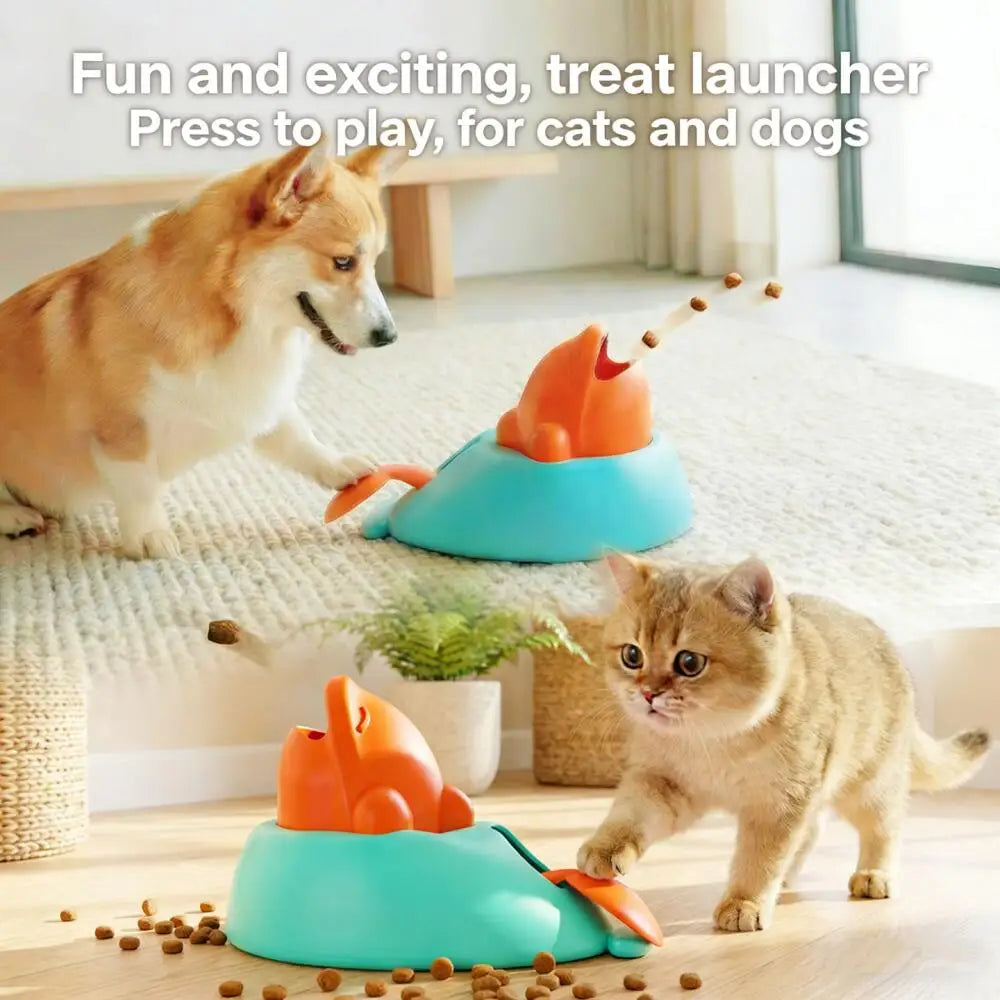 Smart Automatic Pet Feeder Treat Dispenser for Dogs Cats Interactive Food Launcher Puzzle Toy Mental Stimulation Game