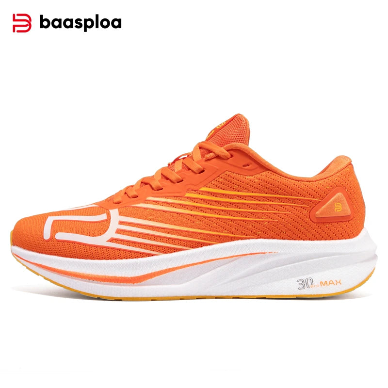 Baasploa Men Jogging Sports Shoes Carbon Plate Professional Cushioning Sneakers Male Outdoor Breathable Non Slip Running Shoes