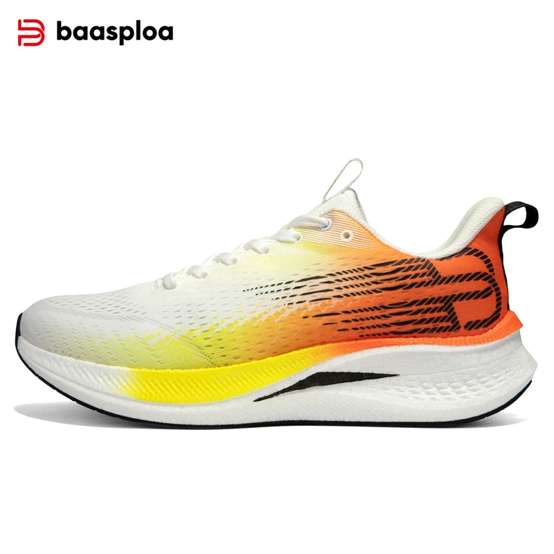 Baasploa Men Jogging Sports Shoes Carbon Plate Professional Cushioning Sneakers Male Outdoor Breathable Non Slip Running Shoes