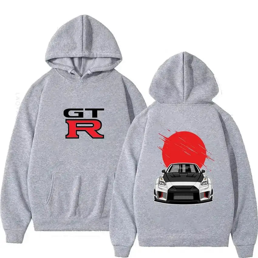 Initial D GTR R35 Streetwear Hoodies Japanese Car Sportcar Novelty Sweatshirt for Men's Long Sleeve Clothes New Arrival Pullover