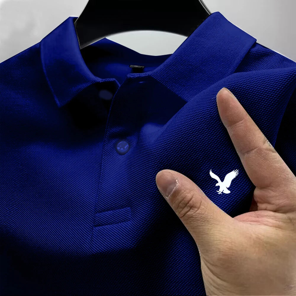 Summer New POLO Shirt Men's Lapel Casual Versatile Business High Quality Breathable Short Sleeve Printed Multicolor T-shirt Top