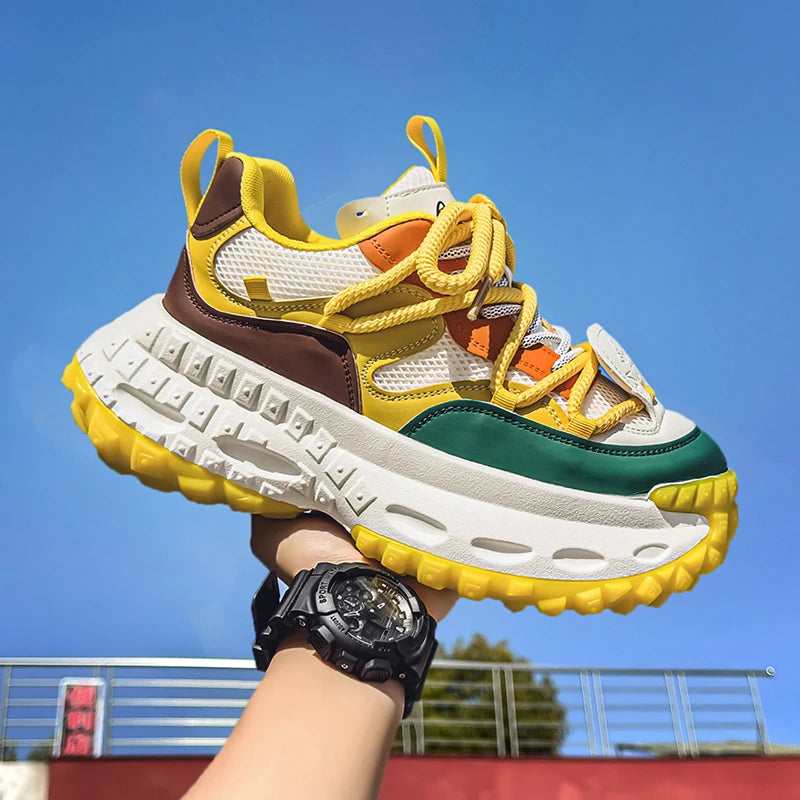 Winter Running Shoes for Men Chunky Sneakers Work Wear Man Athletic Mens Tennis Platform Footwear Trends 2025 Comfort Skateboard