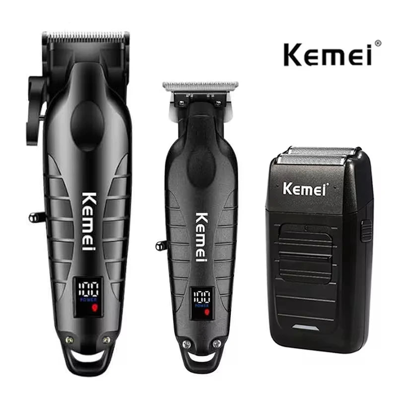 Kemei Hair Clipper Kit for Men, Electric Shaver, Hair Trimmer, Professional Cutting Machine,