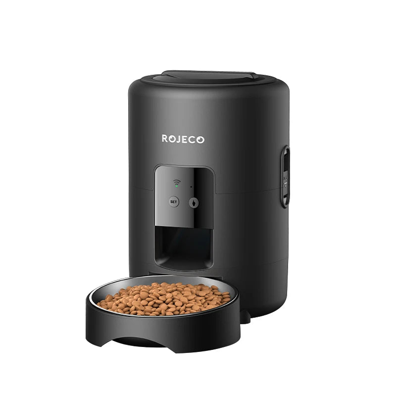 ROJECO 2L Automatic Pet Feeder Smart Cat Food Kibble Dispenser Wi-Fi App Remote Control Auto Dog Feeder For Cat Pet Accessories