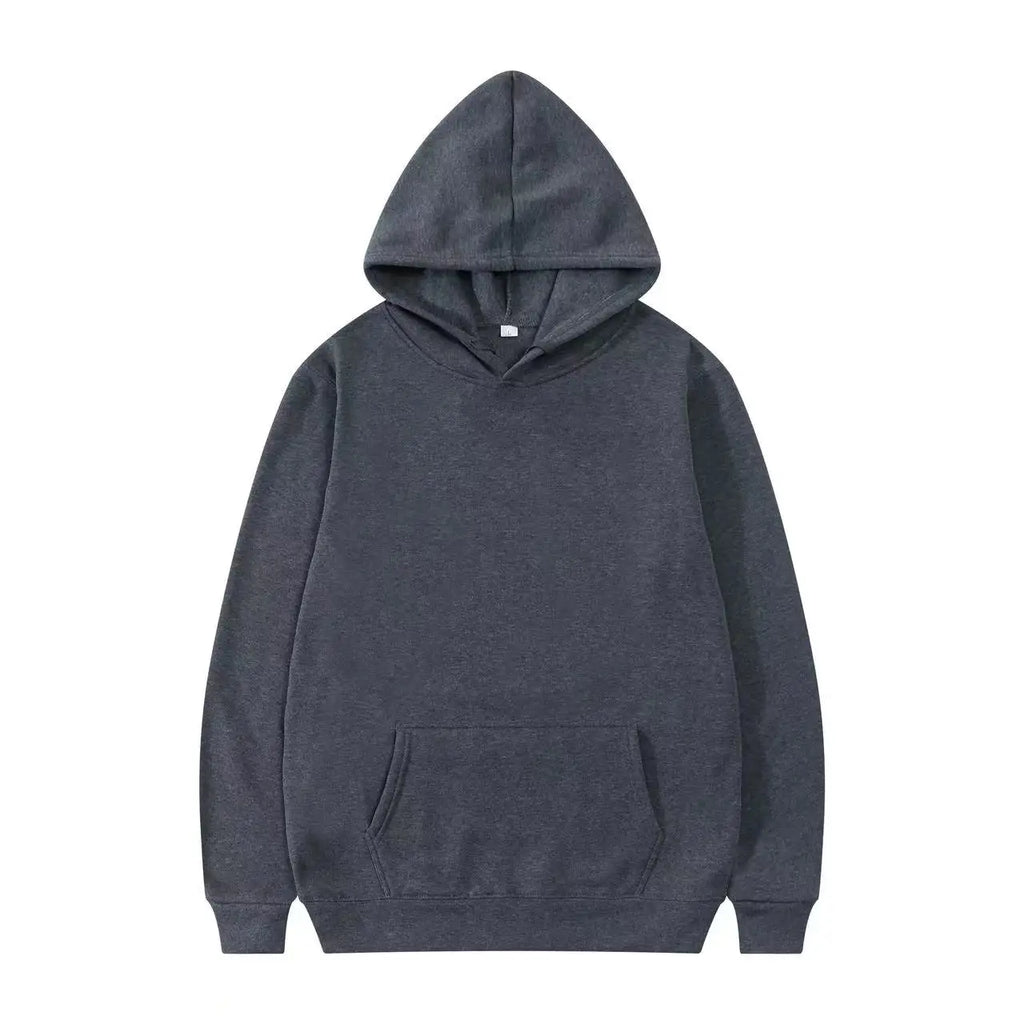 2024 men's and women's new hooded sweatshirt men's solid color sweatshirt women's and men's long sleeved inserted pocket pullove
