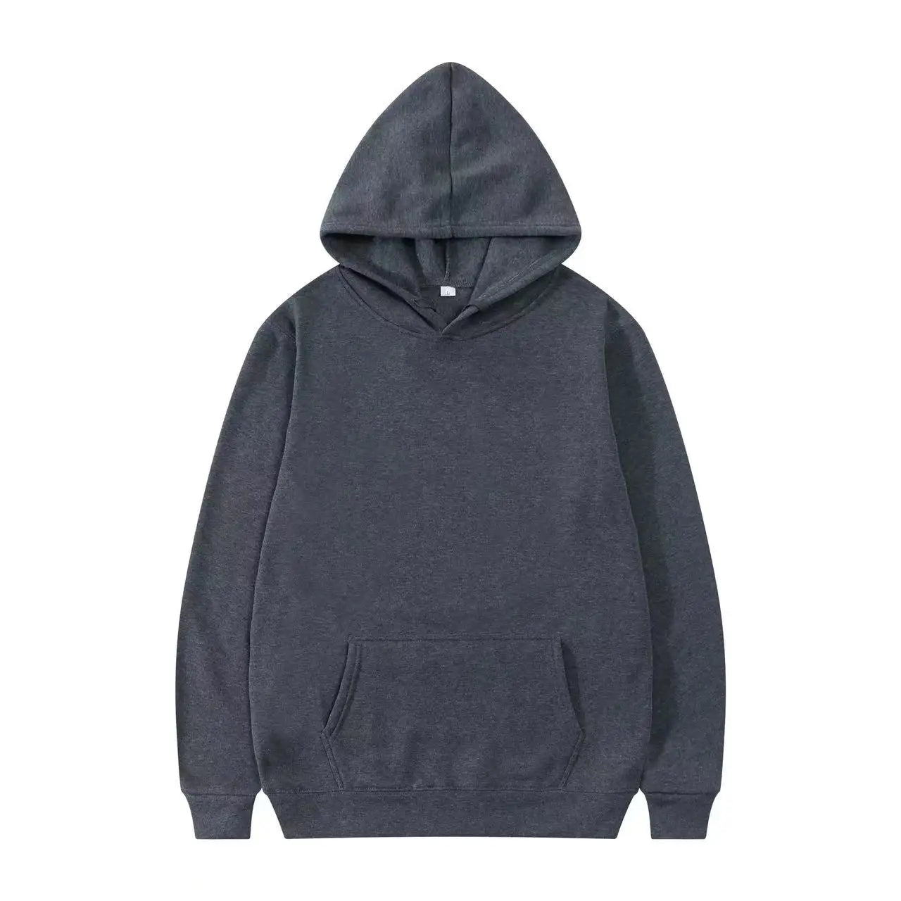 2024 men's and women's new hooded sweatshirt men's solid color sweatshirt women's and men's long sleeved inserted pocket pullove