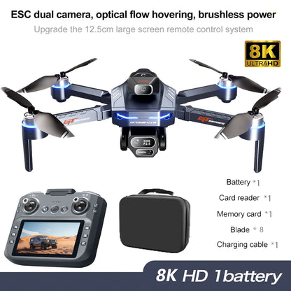 2025 New GT8 Drone GPS 8K Professional HD Dual Cameras 5G WIFI Brushless Motors 360° Obstacle Avoidance Foldable Quadcopter Toys