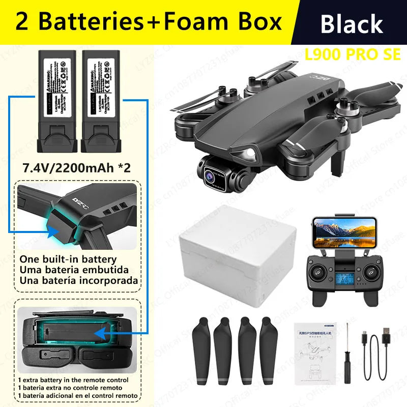LYZRC Official L900 PRO SE Brushless Motor GPS 4K Professional Drone 5G