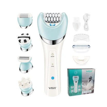 VGR Epilator 5 In 1 Electri Women Epilator Female Shaver