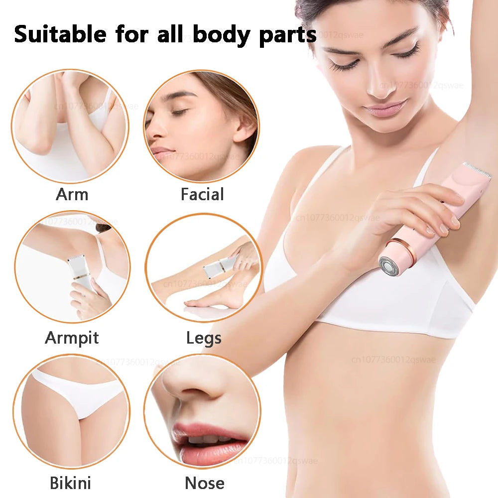 Electric Shaver for Woman Double Head Dual Purpose Female Razor Body Epilator