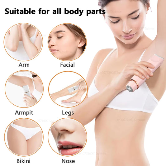 Electric Shaver for Woman Double Head Dual Purpose Female Razor Body Epilator