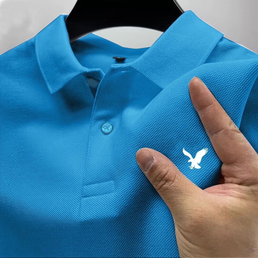 Summer New POLO Shirt Men's Lapel Casual Versatile Business High Quality Breathable Short Sleeve Printed Multicolor T-shirt Top