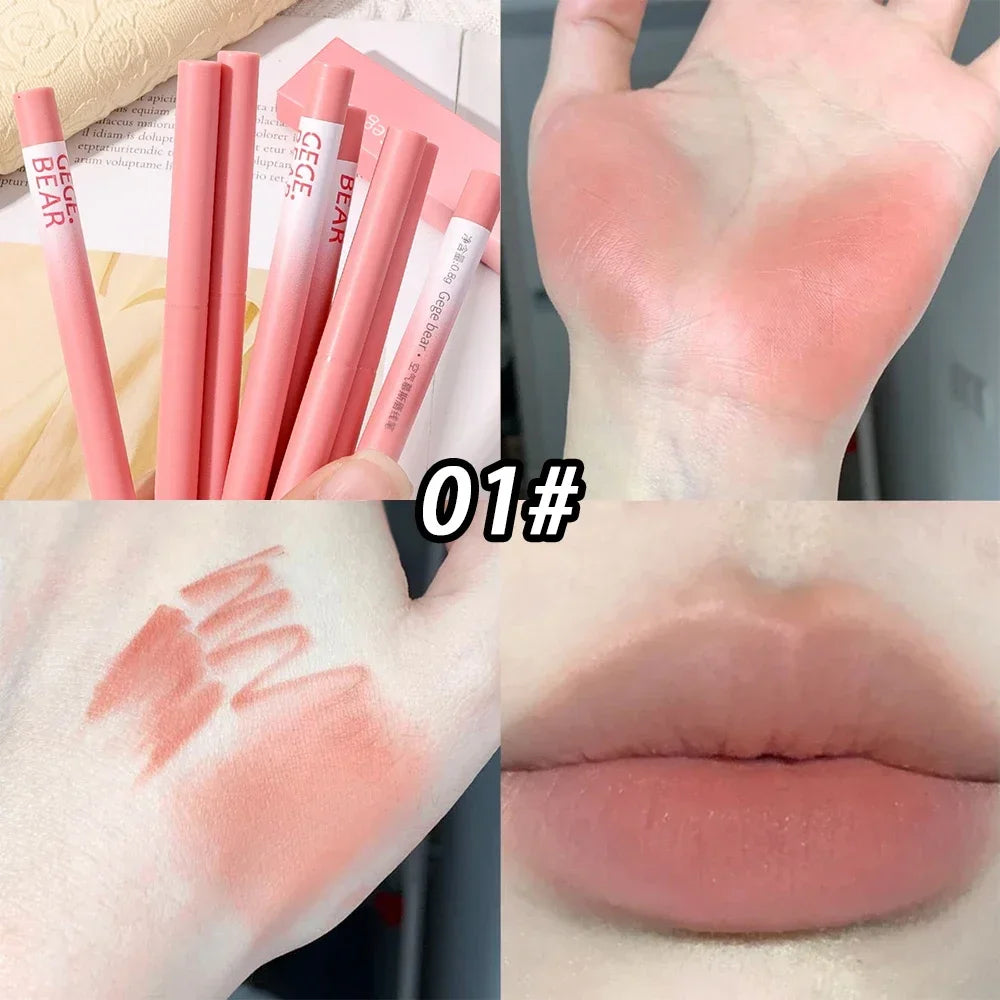 Lipstick Pen Matte Nude Lip Liner Pencil Set Waterproof Lasting Velvet Contouring Lips Makeup Cosmetics