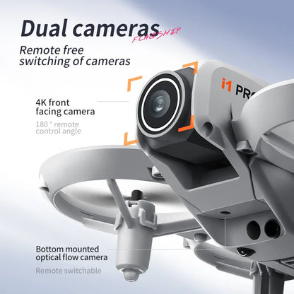 i1PRO NEW Mini Drone Professional 8K HD Camera WIFI Brushless FPV With Flow Screen Remote Control Avoidance Aerial UAV Toys Gift
