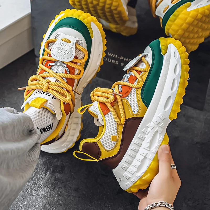 Winter Running Shoes for Men Chunky Sneakers Work Wear Man Athletic Mens Tennis Platform Footwear Trends 2025 Comfort Skateboard