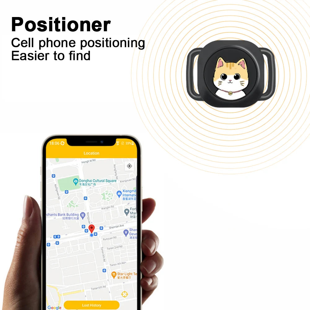 Smart Locator Bluetooth-compatible Real-time Tracking Dog Cat Collar Find Device Real-Time Global Location Tracker for Dogs Cats