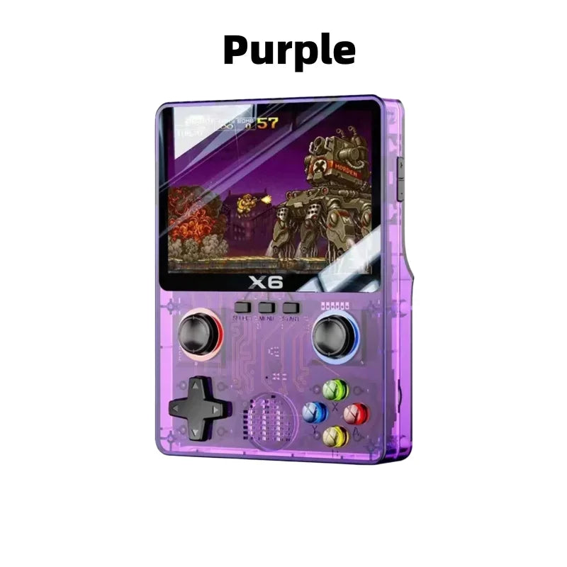 BOYHOM X6 3.5Inch IPS Screen Handheld Game Player Dual Joystick 11 Simulators GBA Video Game Console for Kids Gifts