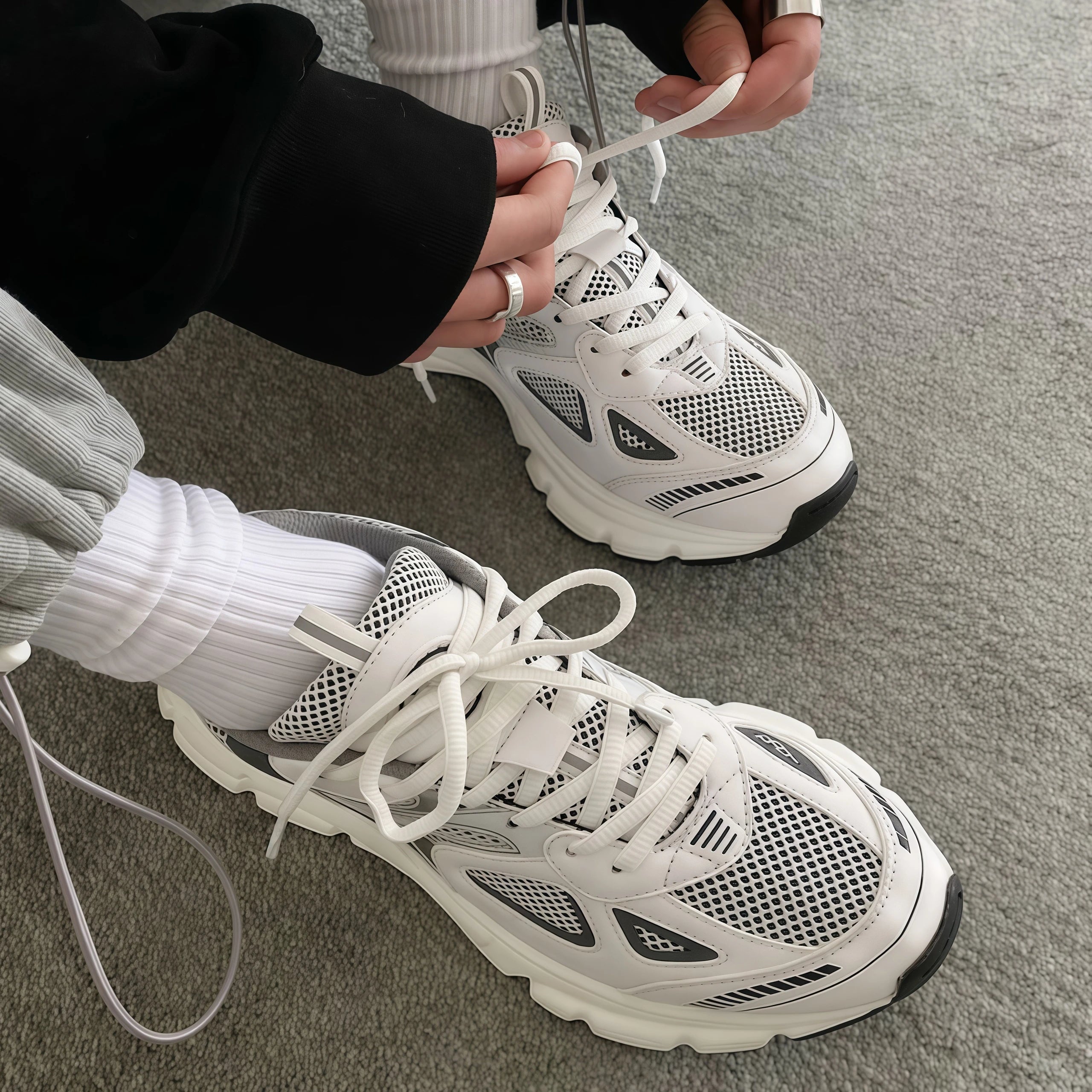 Women's Luxary Chunky Sneakers 2025 Spring Breathable Shoes for Men's Sports Running Casual Ladies Fitness Shoes