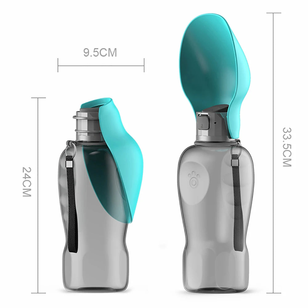 Foldable Large Pet Water Bottle 800ml Leakproof Portable Water Dispenser for Small Dogs Cats Outdoor Walking Puppy Drinking Bowl