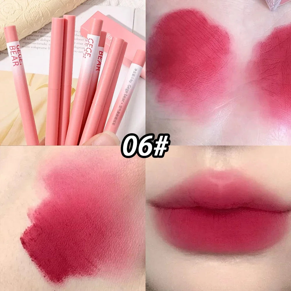 Lipstick Pen Matte Nude Lip Liner Pencil Set Waterproof Lasting Velvet Contouring Lips Makeup Cosmetics