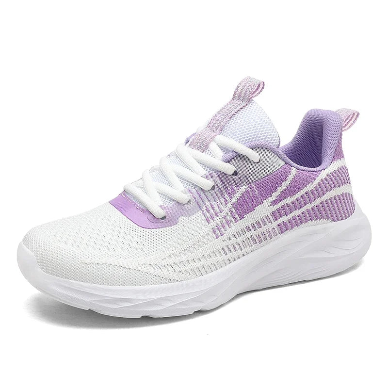 Outdoor Running Shoes Women Thick-soled Breathable Soft Lace-up Sports Shoes Women Anti-slip Mesh Casual Shoes Women