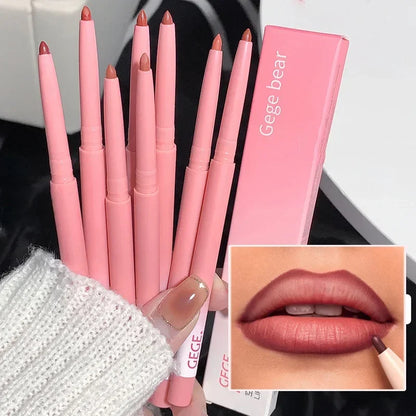 Lipstick Pen Matte Nude Lip Liner Pencil Set Waterproof Lasting Velvet Contouring Lips Makeup Cosmetics