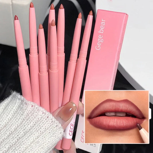 Lipstick Pen Matte Nude Lip Liner Pencil Set Waterproof Lasting Velvet Contouring Lips Makeup Cosmetics