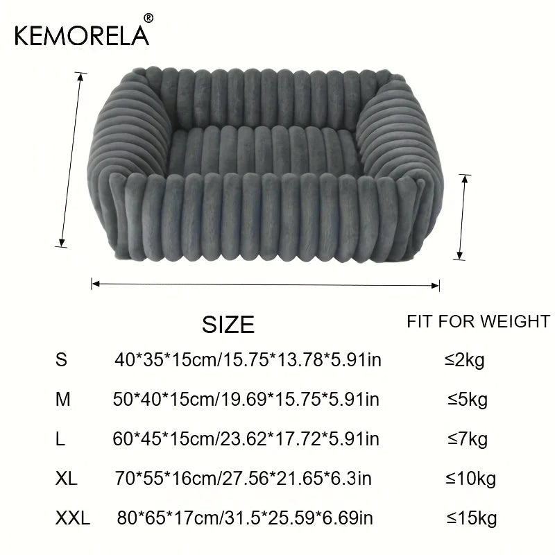 Orthopedic Plush Dog Bed Mattress High Resilience Support All Seasons Fluffy Pet Bed for Medium to Large Dogs Bedroom Friendly