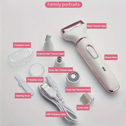 4 in 1 Electric Razor for Women Shaver Lady Shaver Body Hair Trimmer