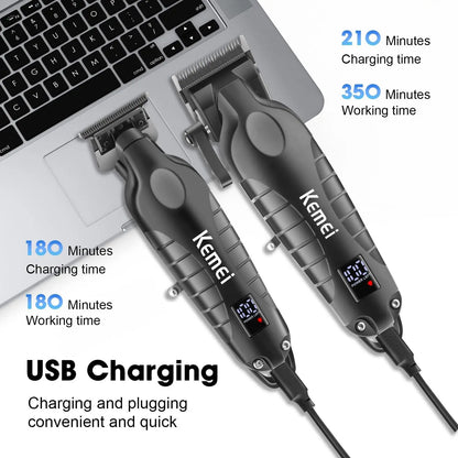 Kemei Hair Clipper Kit for Men, Electric Shaver, Hair Trimmer, Professional Cutting Machine,
