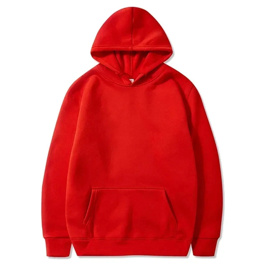 2024 men's and women's new hooded sweatshirt men's solid color sweatshirt women's and men's long sleeved inserted pocket pullove