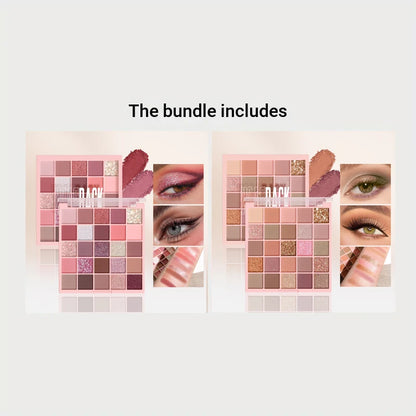 High Gloss Cement Grey Rose Brown Color Tone Matte Glitter Daily Makeup Dry Rose Eyeshadow For Music