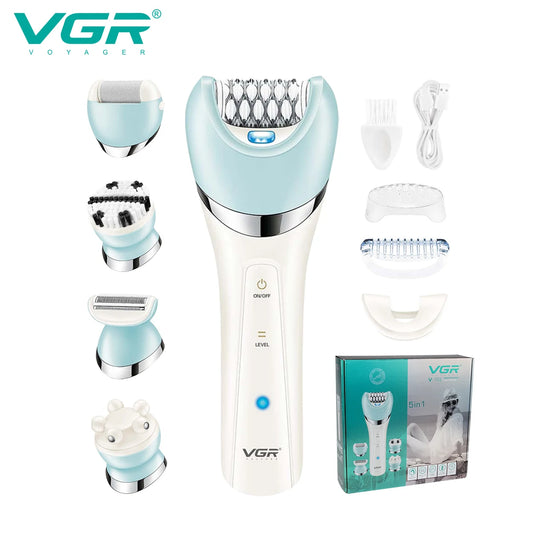 VGR Epilator 5 In 1 Electri Women Epilator Female Shaver
