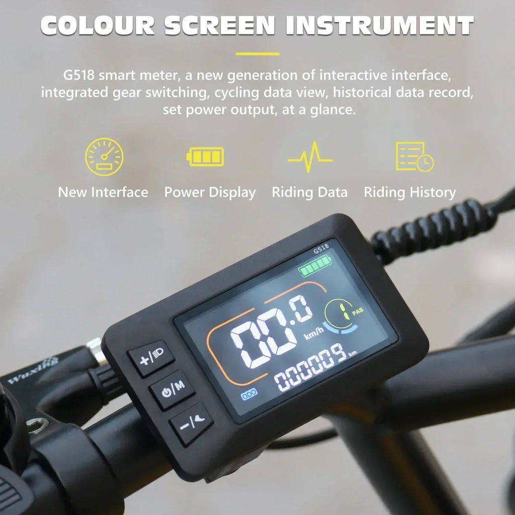 Hidoes C8 Electric Bicycle 700W Motor 48V17AH Lithium Battery Adult Off-road E-bike 20*4 inch Fat Tire All-terrain Electric Bike