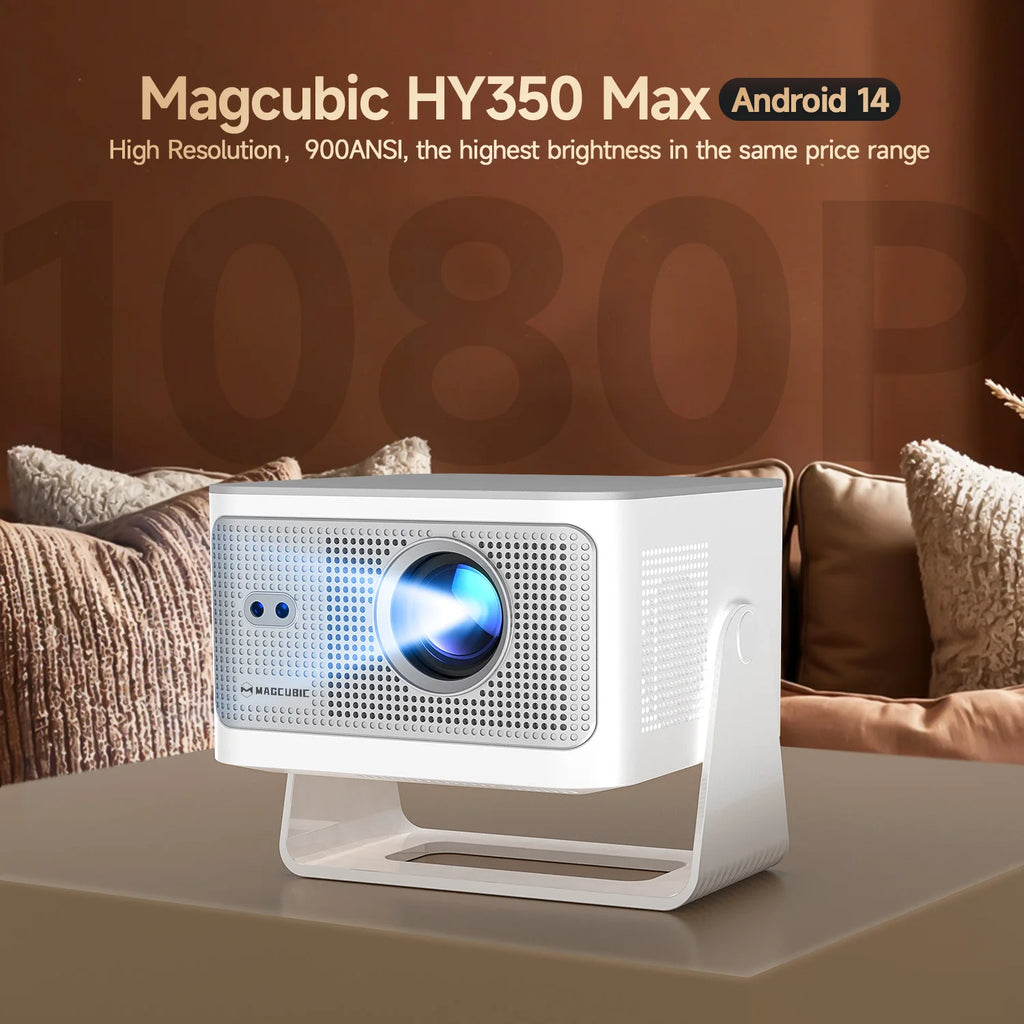 Magcubic Android14 Allwinner H726 900ANSIAuto Focus Native1080P 8K HY350Max Projector With Wifi6 BT5.4 Portable Movie Outdoor