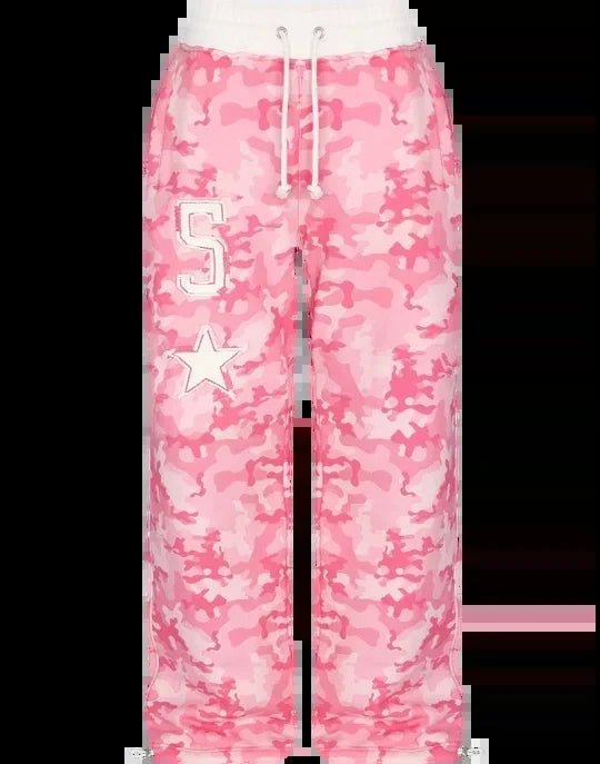 Y2K Fashion Pink Letter Graphic Zipper Sportswear Clothes Women's Casual Short Top Set Sweatshirt Loose Sport Pants