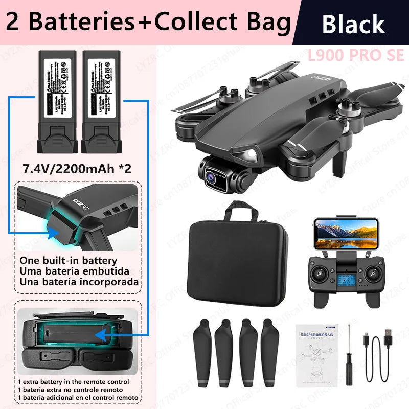 LYZRC Official L900 PRO SE Brushless Motor GPS 4K Professional Drone 5G