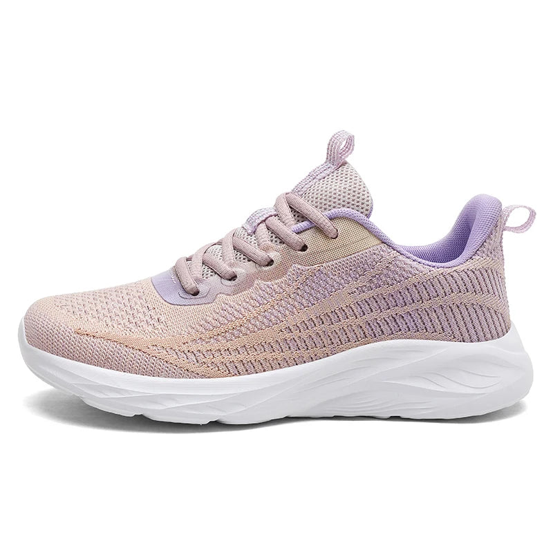 Outdoor Running Shoes Women Thick-soled Breathable Soft Lace-up Sports Shoes Women Anti-slip Mesh Casual Shoes Women